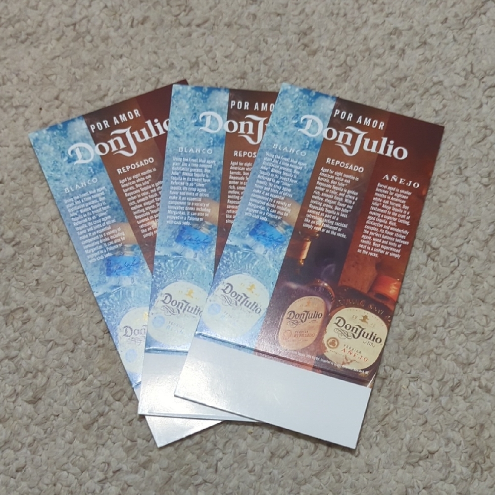 Don Julio Tequila Promotional Booklet Set - Blue & Brown
